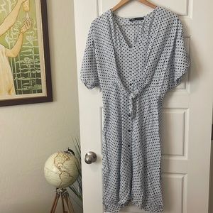 Zara Polka-Dot V-Neck Dress